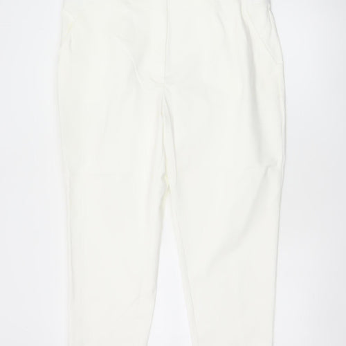 Marks & Spencer Women Ivory UK 20 Short Tapered Chino Trousers