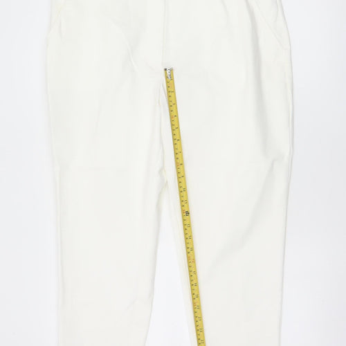 Marks & Spencer Women Ivory UK 20 Short Tapered Chino Trousers