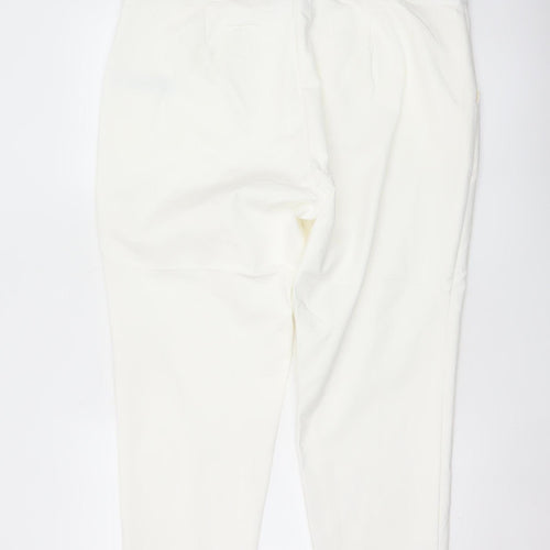 Marks & Spencer Women Ivory UK 20 Short Tapered Chino Trousers