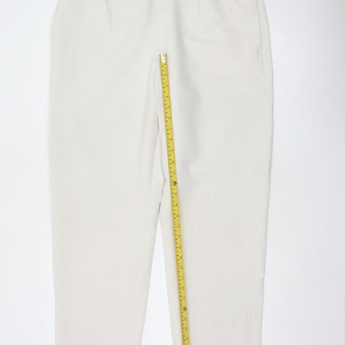 M&S Women Ivory UK 18 Regular Straight Leg Tailored Dress Trousers