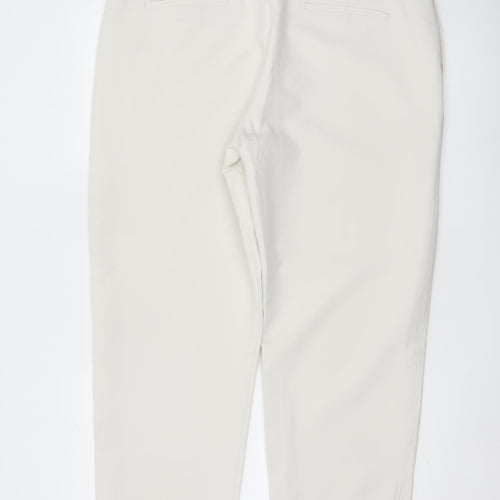 M&S Women Ivory UK 18 Regular Straight Leg Tailored Dress Trousers