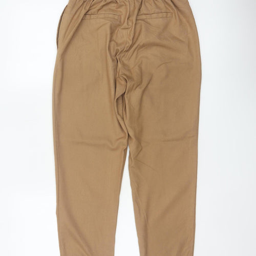 Marks & Spencer Women's Camel UK 10 Tapered Drawstring Jogger Trousers