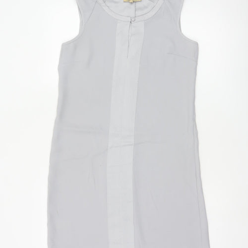 Next Petites Women Grey UK 8 Sleeveless Tunic Blouse Round Neck
