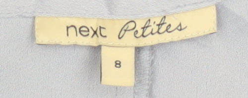 Next Petites Women Grey UK 8 Sleeveless Tunic Blouse Round Neck