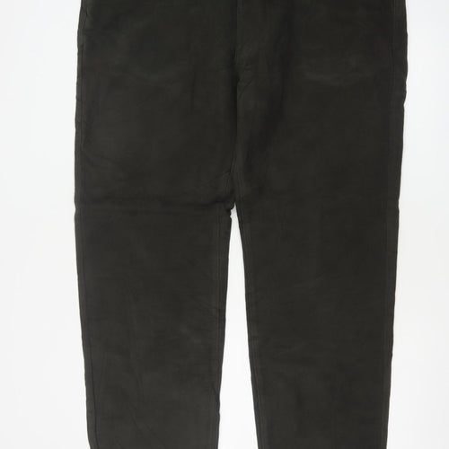 Marks & Spencer Men’s Black 44in 31in Straight Cotton Trousers