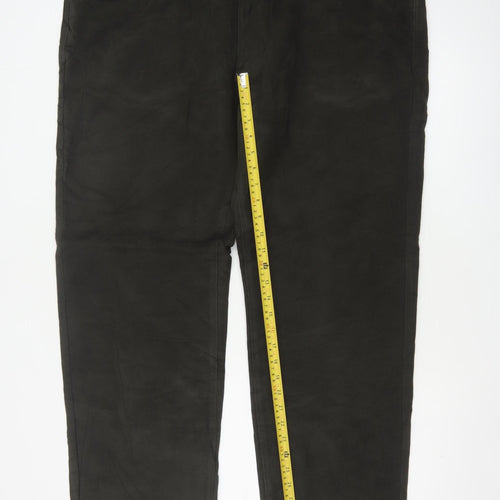 Marks & Spencer Men’s Black 44in 31in Straight Cotton Trousers