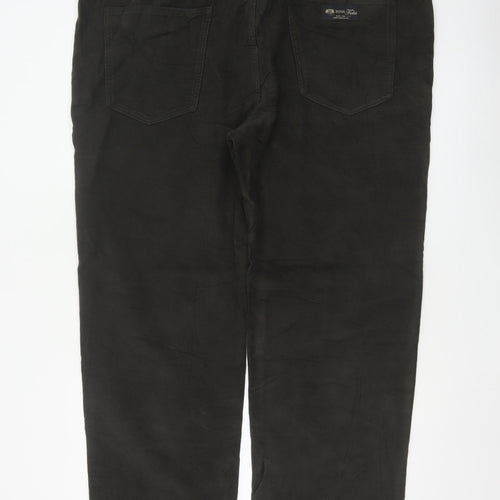 Marks & Spencer Men’s Black 44in 31in Straight Cotton Trousers
