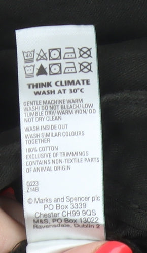 Marks & Spencer Men’s Black 44in 31in Straight Cotton Trousers