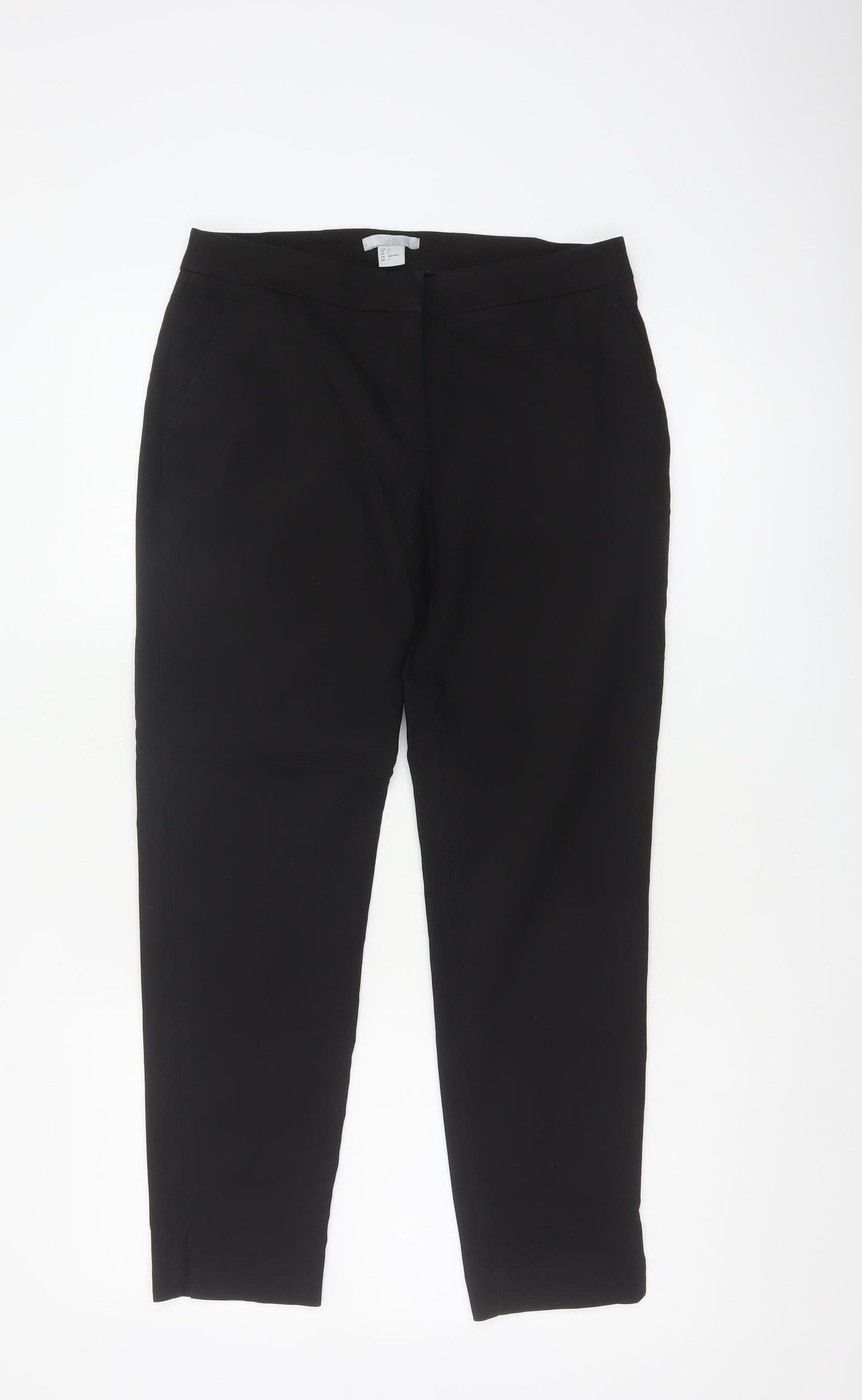 H&M Women’s Black UK 6 Tailored Straight Leg Dress Trousers