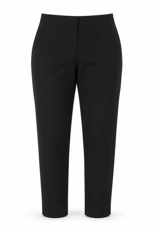 Front view of H&M Women’s Black UK 6 Tailored Straight Leg Dress Trousers