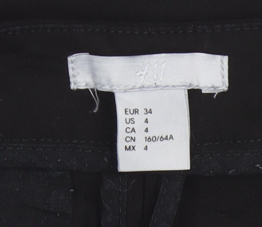 H&M Women’s Black UK 6 Tailored Straight Leg Dress Trousers