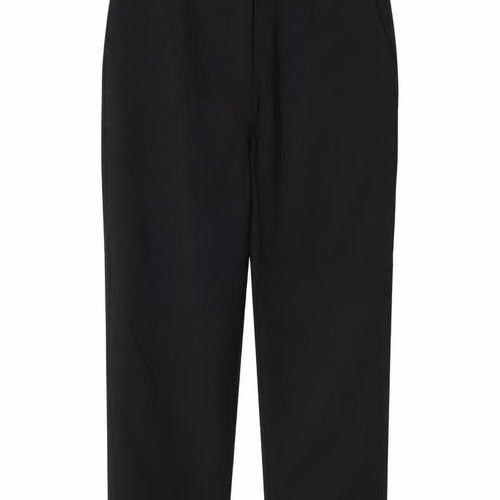 M&S Women’s Black UK 10 Slim High Rise Cropped Tailored Trousers