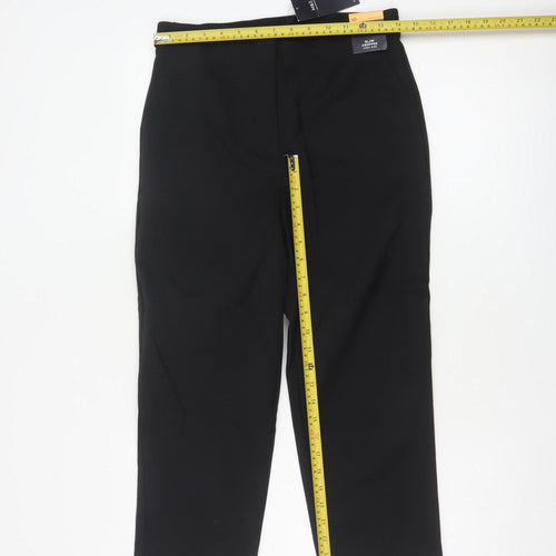 M&S Women’s Black UK 10 Slim High Rise Cropped Tailored Trousers