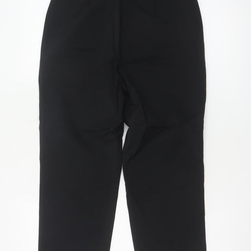 M&S Women’s Black UK 10 Slim High Rise Cropped Tailored Trousers
