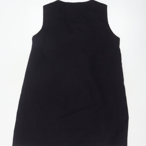 Almost Famous Women Black UK 14 A-Line Beaded Wool Blend Party Dress