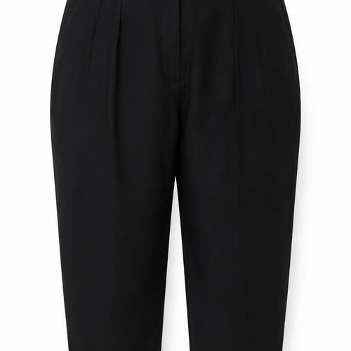 M&S Women Black Size 22 Short Tapered Ankle Grazer High Rise Trousers