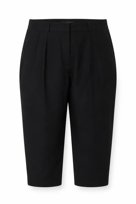 M&S Women Black Size 22 Short Tapered Ankle Grazer High Rise Trousers
