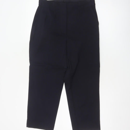 Marks and Spencer Women Black UK 10 Straight Tailored Dress Trousers