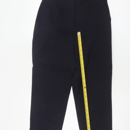 Marks and Spencer Women Black UK 10 Straight Tailored Dress Trousers