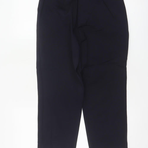 Marks and Spencer Women Black UK 10 Straight Tailored Dress Trousers