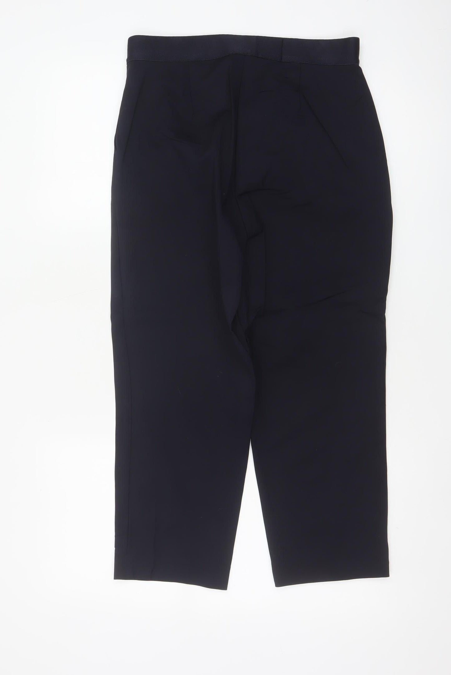 Marks and Spencer Women Black UK 10 Straight Tailored Dress Trousers