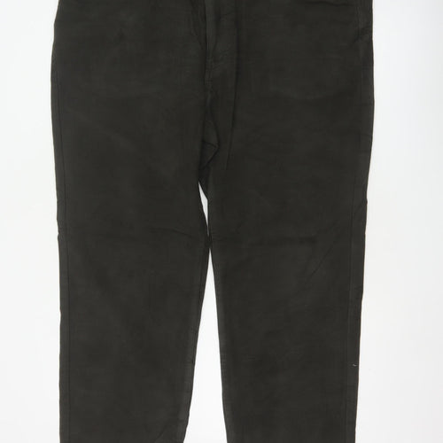 Marks and Spencer Men's Black 44/31 Regular Fit Cotton Trousers