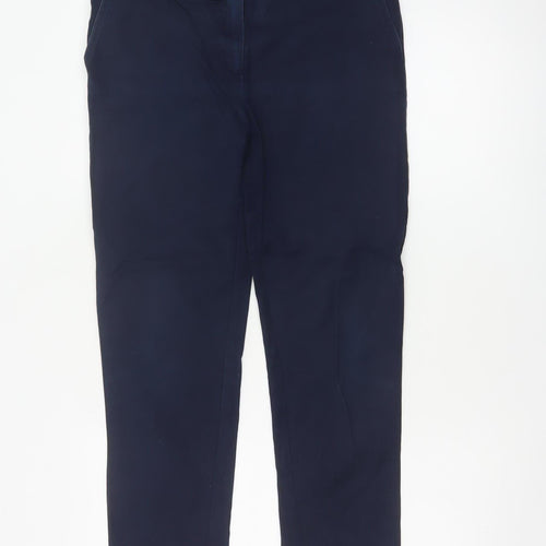 Mango Women’s Blue UK 10 Slim Straight Suit Dress Trousers