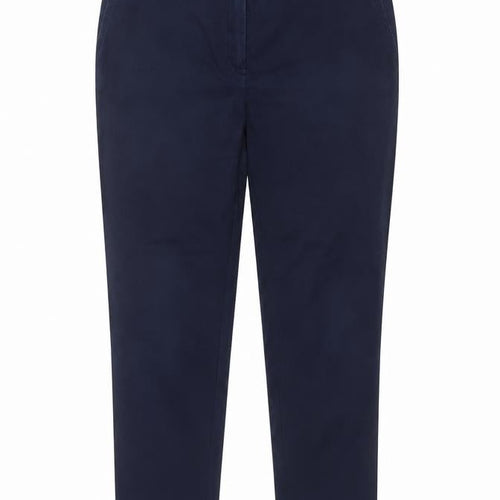 Mango Women’s Blue UK 10 Slim Straight Suit Dress Trousers