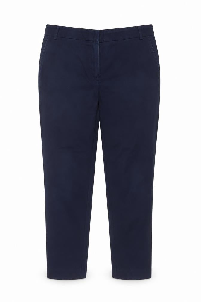 Mango Women’s Blue UK 10 Slim Straight Suit Dress Trousers