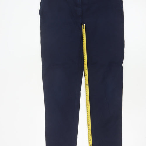 Mango Women’s Blue UK 10 Slim Straight Suit Dress Trousers