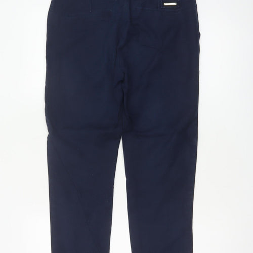 Mango Women’s Blue UK 10 Slim Straight Suit Dress Trousers
