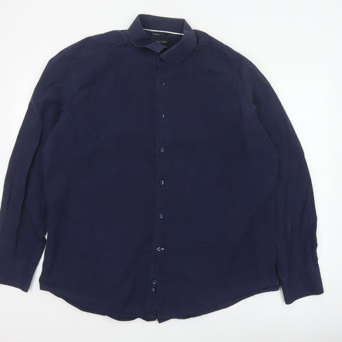 Marks & Spencer Autograph Men’s Blue 18 Pure Cotton Button-Up Shirt