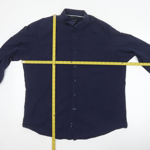 Marks & Spencer Autograph Men’s Blue 18 Pure Cotton Button-Up Shirt