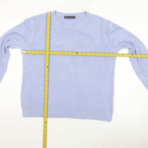Marks and Spencer Women Blue UK 14 Crew Neck Acrylic Pullover Jumper