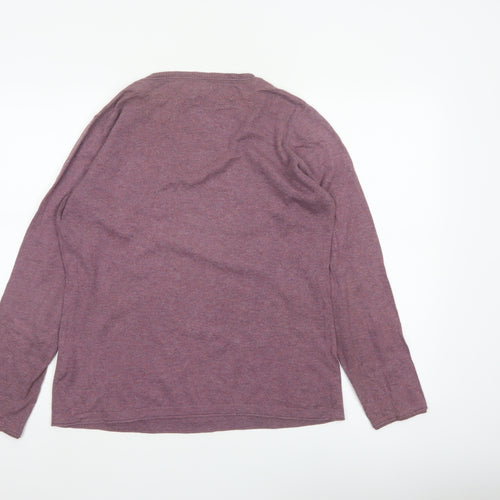Fat Face Women’s Purple Size 14 V-Neck Lace-Up Knit Jumper