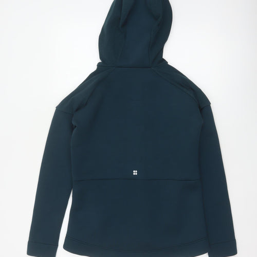 Sweaty Betty Women Blue XS Full Zip Hooded Activewear Hoodie