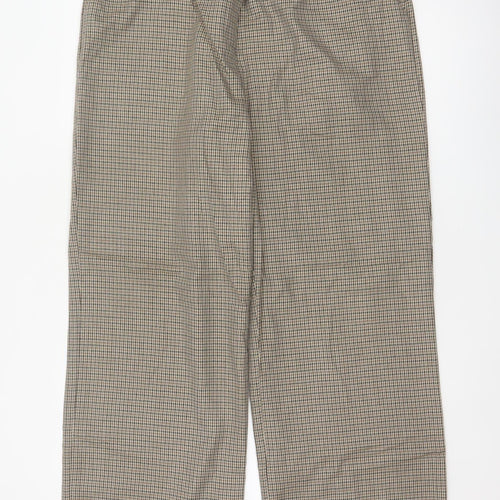 Viyella Women’s Beige Herringbone Tweed Trousers UK 16 Wool Blend
