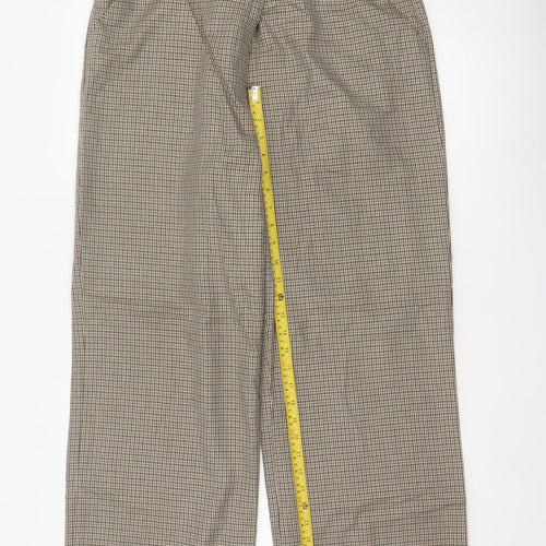 Viyella Women’s Beige Herringbone Tweed Trousers UK 16 Wool Blend