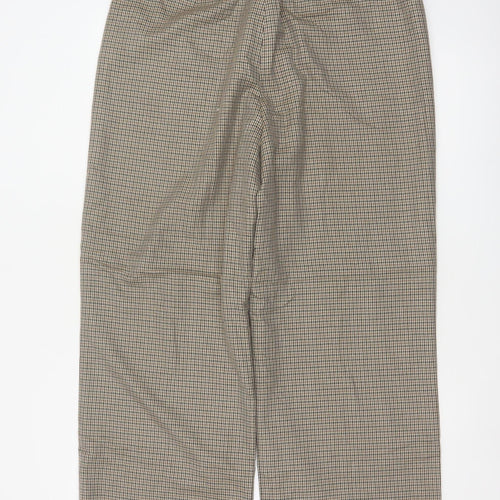 Viyella Women’s Beige Herringbone Tweed Trousers UK 16 Wool Blend