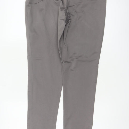 Dorothy Perkins Women Grey UK 12 Tapered Trousers Zip Pockets