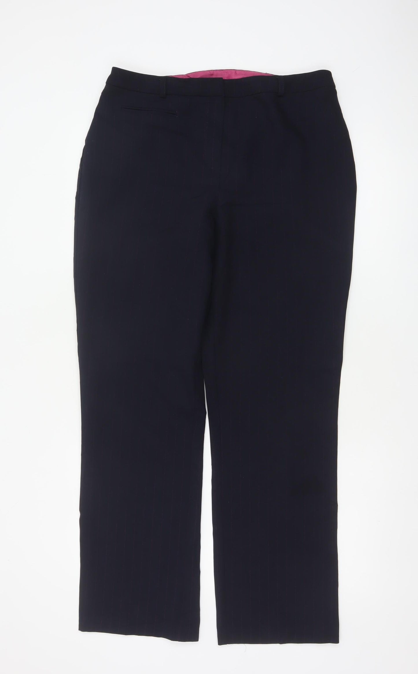 Dorothy Perkins Women Blue Pinstripe Tailored Dress Trousers UK 14
