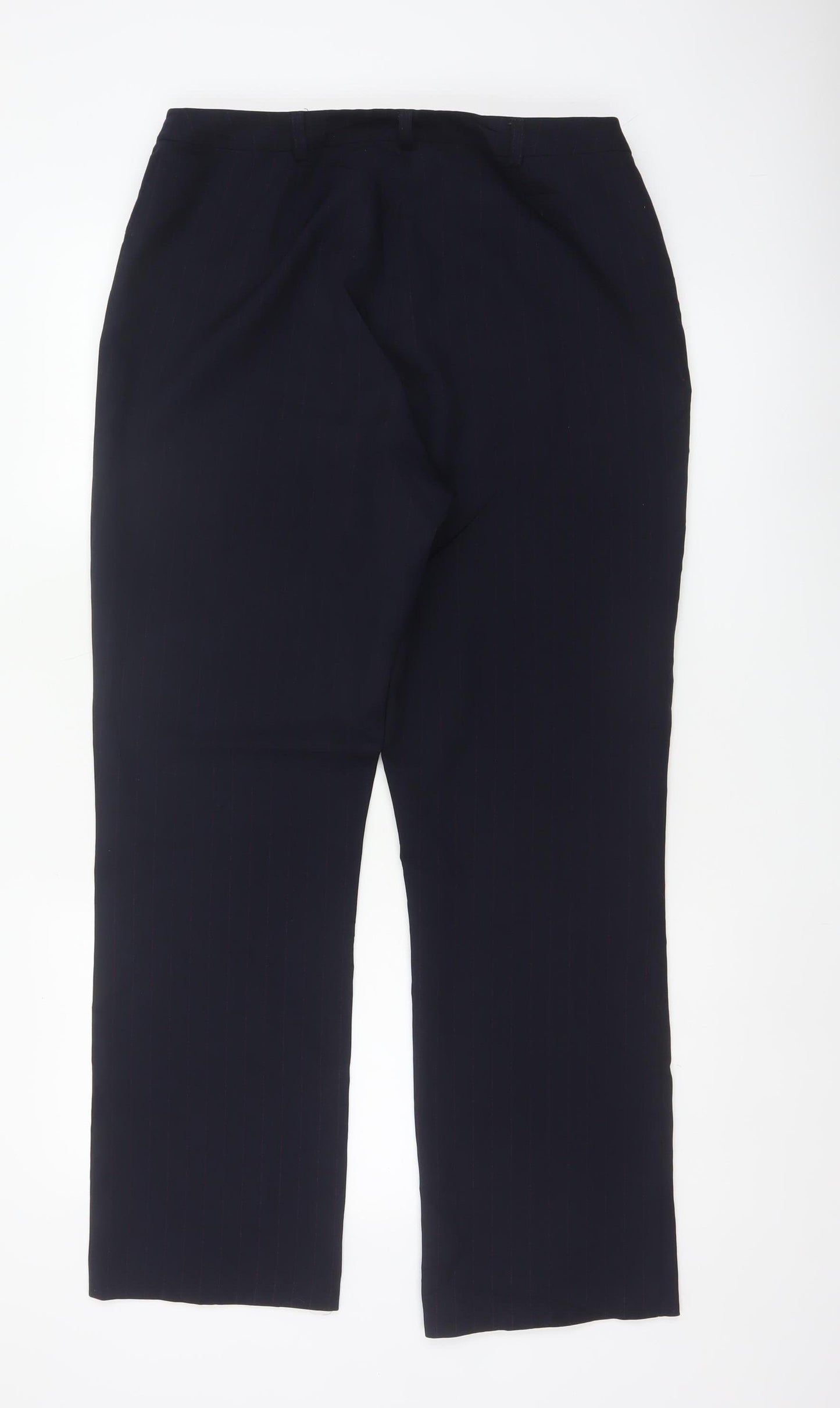 Dorothy Perkins Women Blue Pinstripe Tailored Dress Trousers UK 14