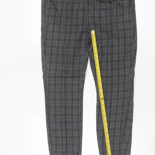 Kings Will Dream Men's Grey Check XS Jogger Trousers Drawstring Tapered