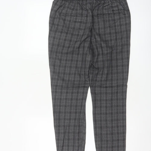 Kings Will Dream Men's Grey Check XS Jogger Trousers Drawstring Tapered