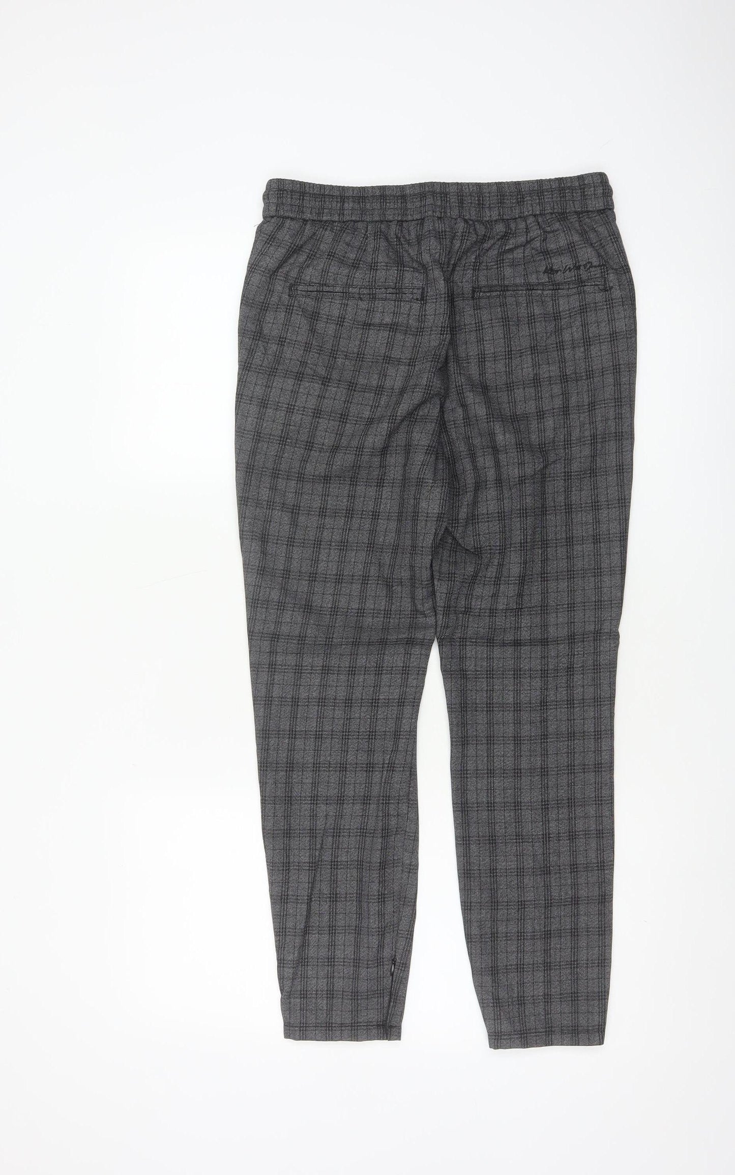 Kings Will Dream Men's Grey Check XS Jogger Trousers Drawstring Tapered