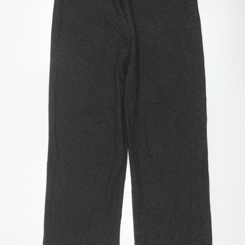 Marks and Spencer Women’s Black Mix UK 16 Wide-Leg Pull-On Trousers