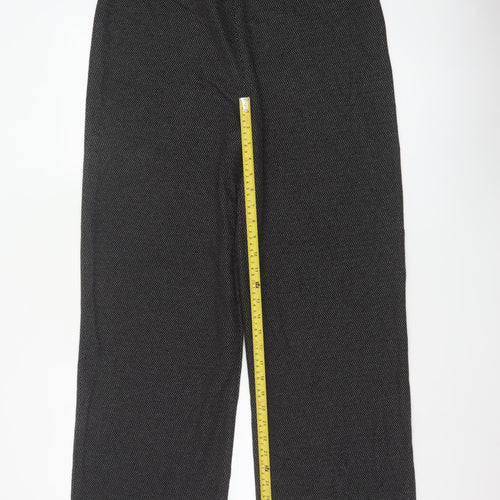 Marks and Spencer Women’s Black Mix UK 16 Wide-Leg Pull-On Trousers