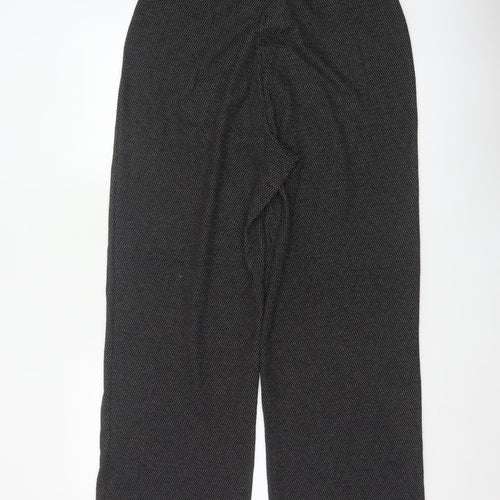Marks and Spencer Women’s Black Mix UK 16 Wide-Leg Pull-On Trousers
