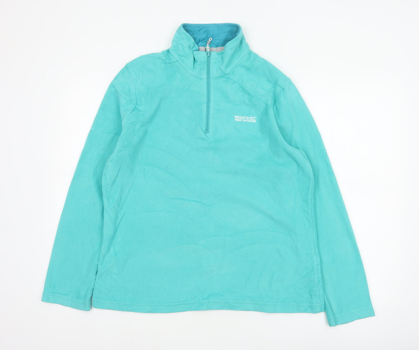 Regatta Women Blue UK 14 Pullover Fleece 1/4 Zip High Neck