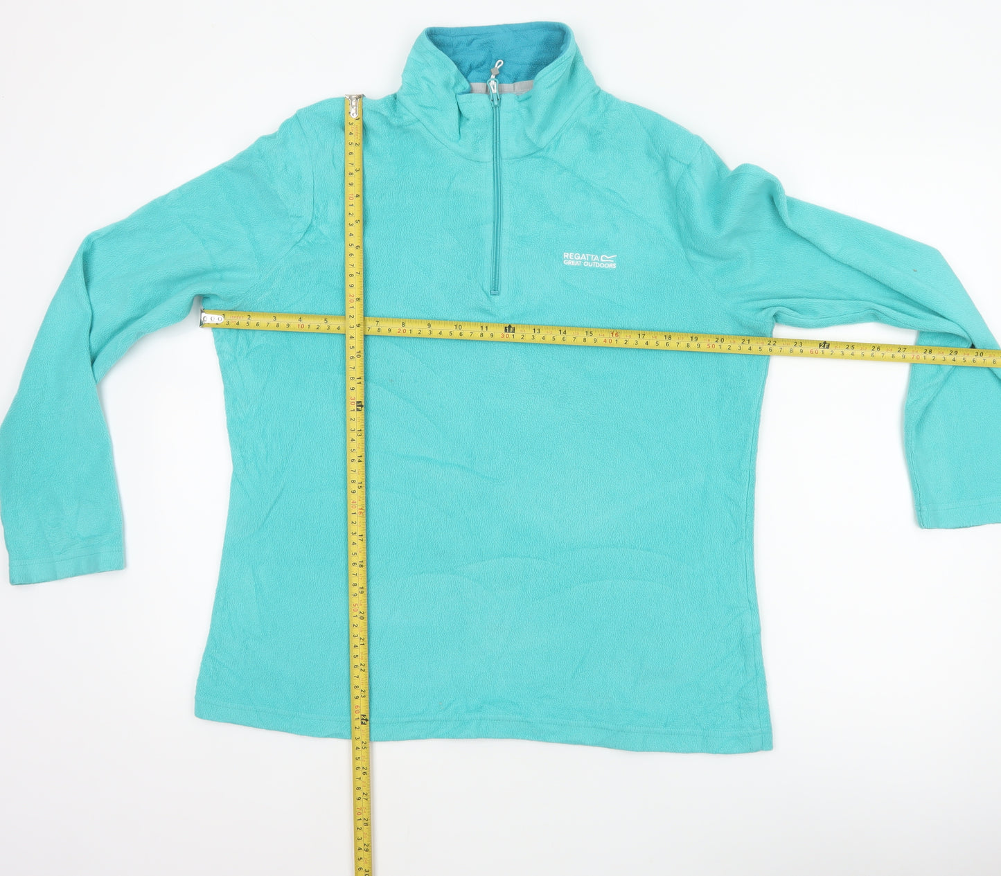 Regatta Women Blue UK 14 Pullover Fleece 1/4 Zip High Neck